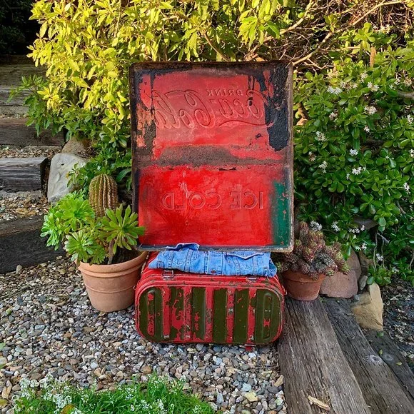 Vintage Coca-Cola steel panel